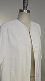 White Duster / White Coat / 1950s Coat / 1960s Coat / White Evening Coat / Wedding Coat / Bridal Coat / Size Medium - Large