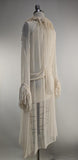 Rare 1920s / 1920s Silk Georgette Overdress / Ivory Dress / 1920s Duster / 1920s Eveningwear / Size Small Medium Large