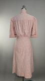 1930s Dress / 1930s Housedress / Lawn Dress / Floral Dress / 1930s Day Dress / Pink Summer Dress / Size Small