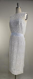 1960s Dress / White Cocktail Dress / White Lace Dress / Casual Wedding Dress / White Sheath Dress / Party Dress / Size Small