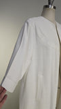 White Duster / White Coat / 1950s Coat / 1960s Coat / White Evening Coat / Wedding Coat / Bridal Coat / Size Medium - Large