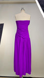 1980s Dress / Gottex Dress / Purple Spandex Dress / Party Dress / Disco Dress / Size Small - Medium