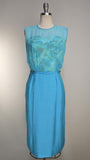 1960s Dress / Garden Party Dress / Bust Illusion / Elinor Gay Dress / Size Small Medium