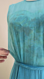 1960s Dress / Garden Party Dress / Bust Illusion / Elinor Gay Dress / Size Small Medium