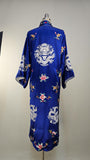 Vintage Bai Hua / Embroidered Chinese Silk Robe / Chinese Embroidered Jacket / Dragon Robe /Chinese / Size Medium - Large