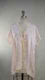 1930s Bed Jacket / Pink Silk Jacket / 1930s Blouse / Vintage Loungewear / Vintage Lingerie / Size Medium - Large