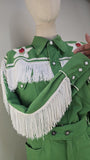 Men's Western Suit /Vintage Western Suit / Fringed Western Suit / Vintage Men's Western Wear / Size Large Extra Large