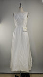 1960s Gown / Beaded White Evening Dress / Alternative Bridal Gown / Size Small