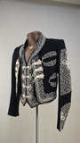 1940s Mariachi Jacket / Mariachi Jacket and Vest / Ranchera Jacket / Black & White Mariachi Jacket / Day of the Dead Suit / Size Men's Small