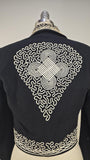 1940s Mariachi Jacket / Mariachi Jacket and Vest / Ranchera Jacket / Black & White Mariachi Jacket / Day of the Dead Suit / Size Men's Small