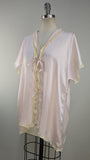1930s Bed Jacket / Pink Silk Jacket / 1930s Blouse / Vintage Loungewear / Vintage Lingerie / Size Medium - Large