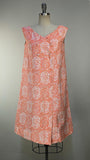 1960s Saks 5th Avenue Paisley Cotton Day Dress / Size Large