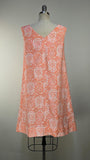 1960s Saks 5th Avenue Paisley Cotton Day Dress / Size Large
