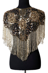 Beaded Shawl With Roses