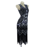 Black Beaded Art Deco Flapper Dress