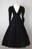 Victorian Black Velvet Dress