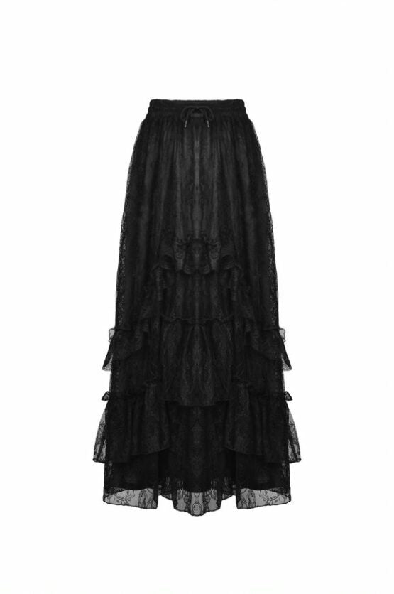 Black lace skirt
