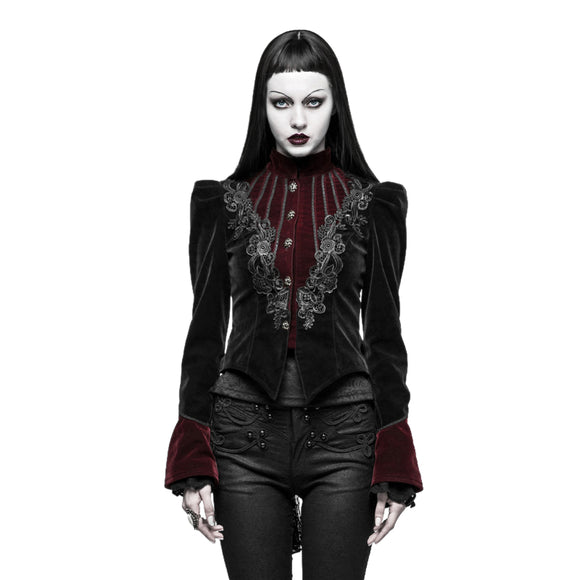 Burgundy and Black Gothic Jacket